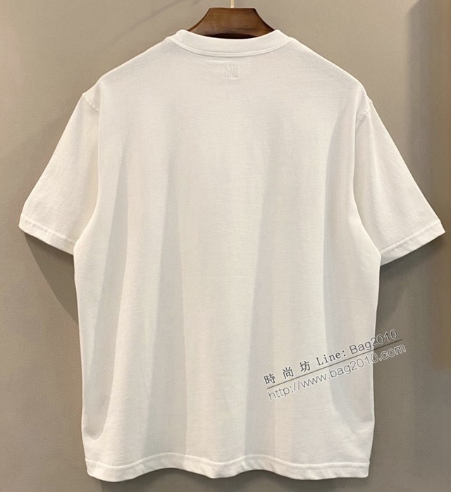 Ami專櫃2023SS新款刺繡T恤 男女同款 tzy2663